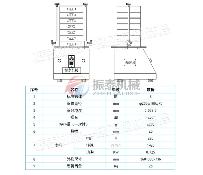 石灰粉试验筛型号参数